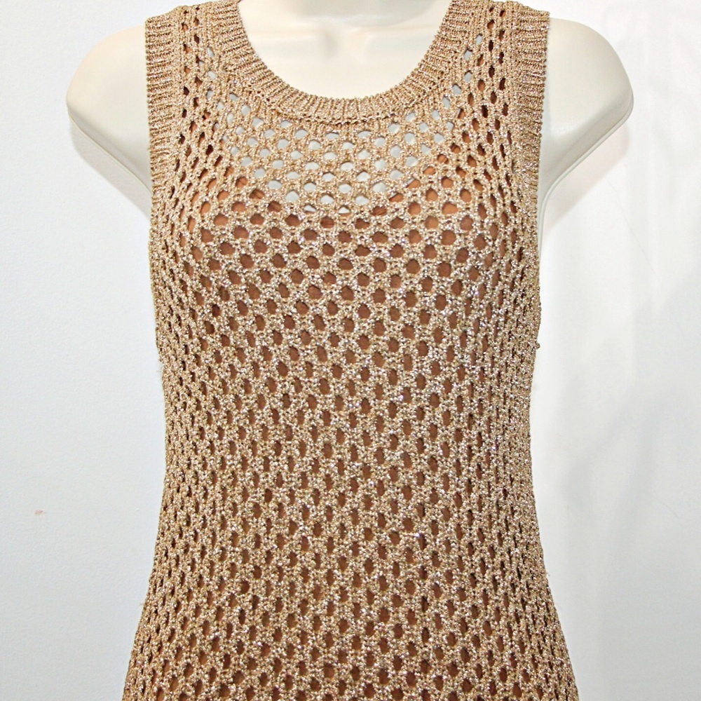 House Of Harlow Curve Hugging Net Crochet Knit Mi… - image 4